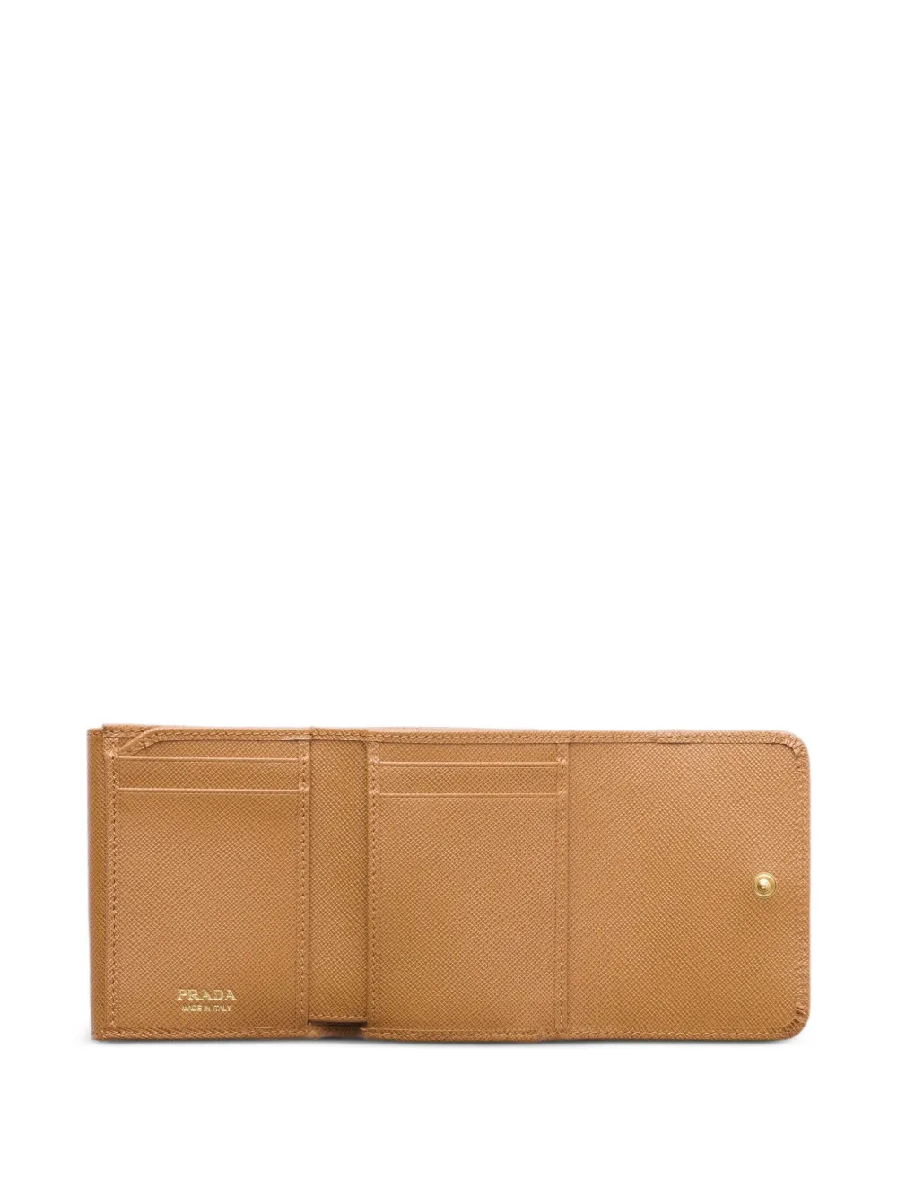 Prada Portemonnee van saffiano leer Beige