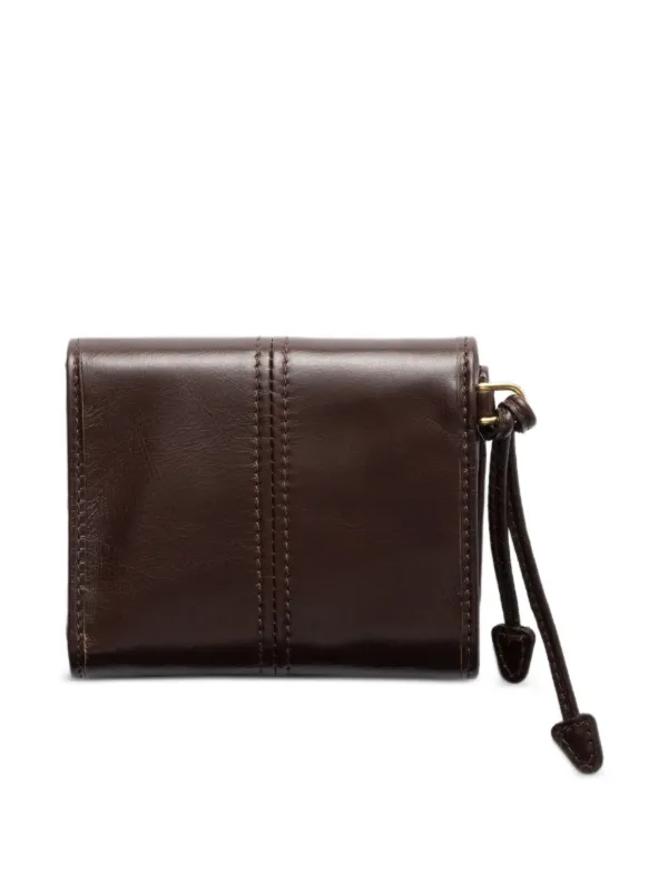 Prada Small snap-closure Leather Wallet | Brown | FARFETCH