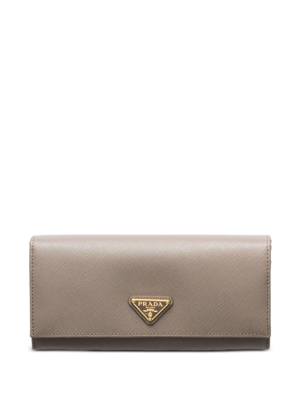 Prada triangle-logo leather wallet | Grey | Image 1