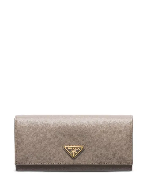 Prada triangle-logo leather wallet