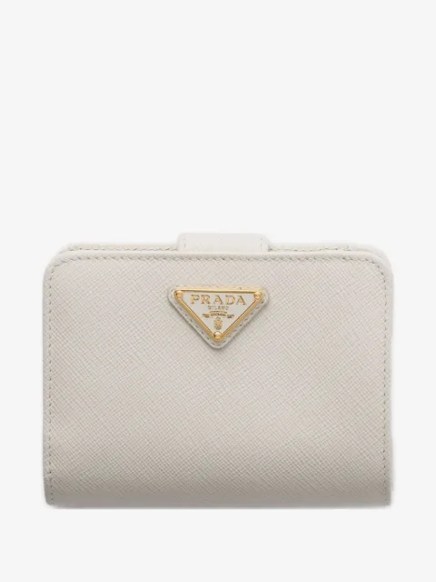 Prada small Saffiano leather snap wallet