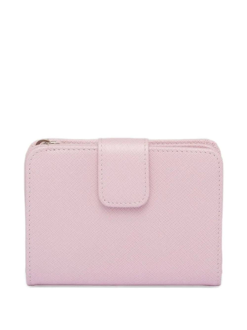 Prada Kleine saffiano leren portemonnee met Triangle-logo - Roze