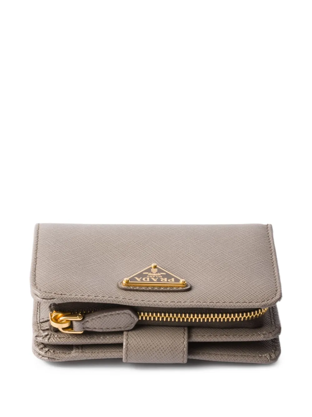 Prada Small Triangle-logo Zip Wallet In Multi