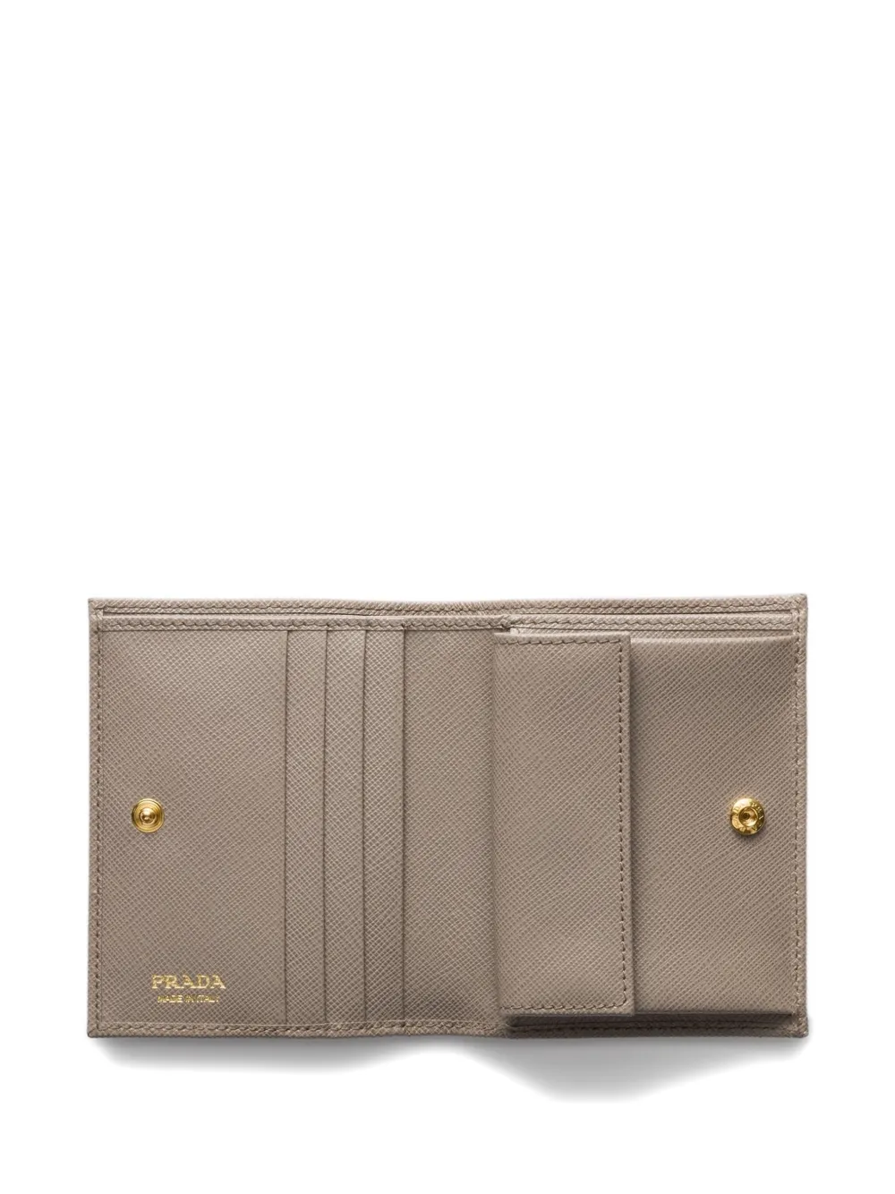 Prada Triangle-logo Saffiano Leather Wallet In Neutral
