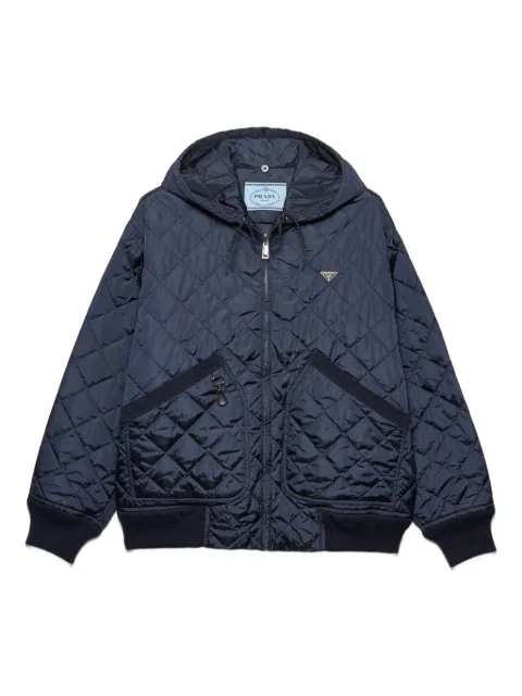 Prada hooded quilted jacket