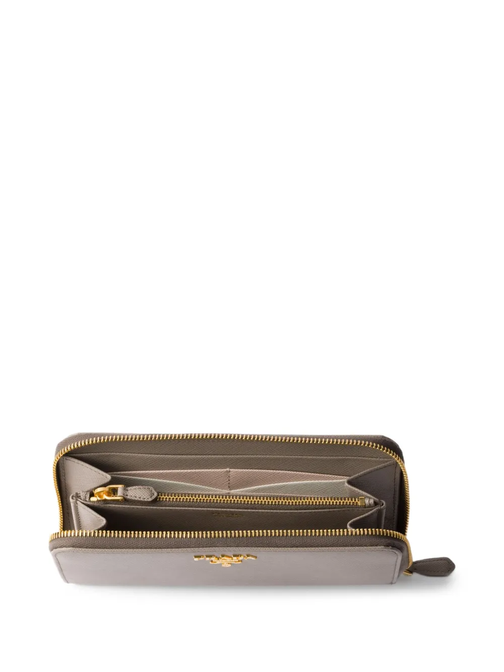 Prada Leren portemonnee Beige