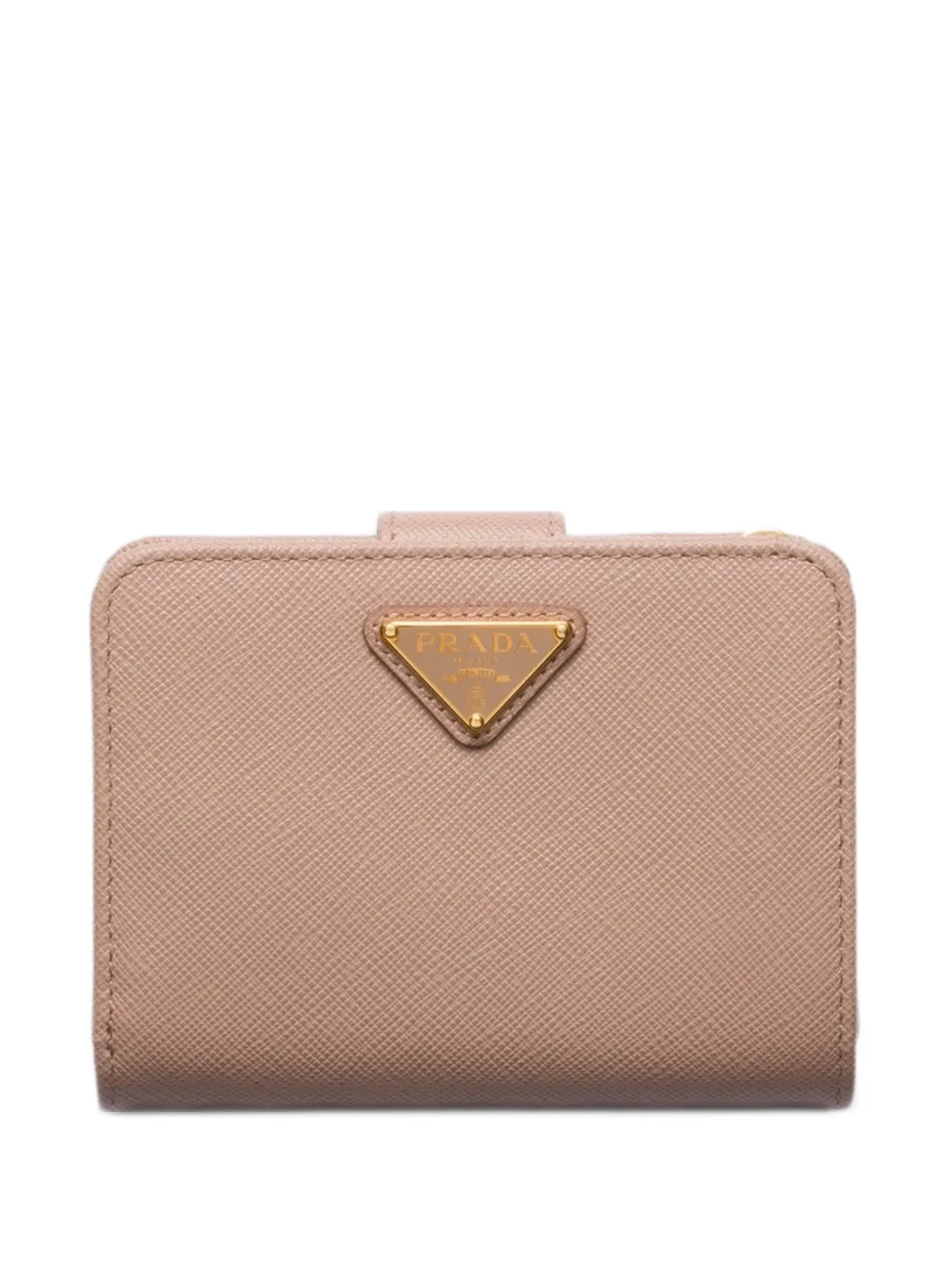Prada small triangle-logo snap wallet | Pink | Image 1