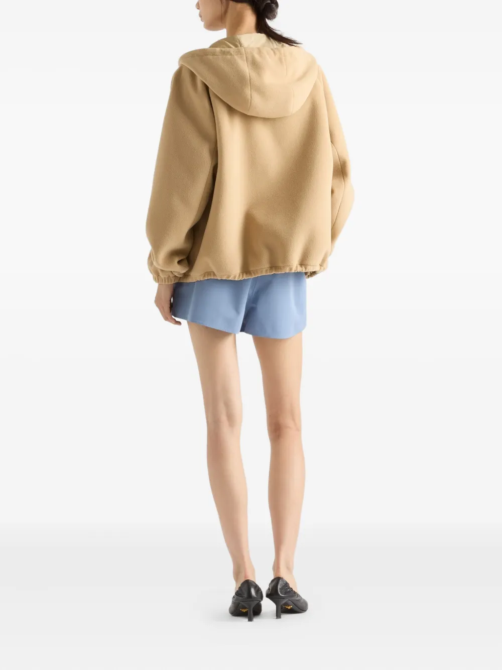 Prada Raglan jack met capuchon Beige