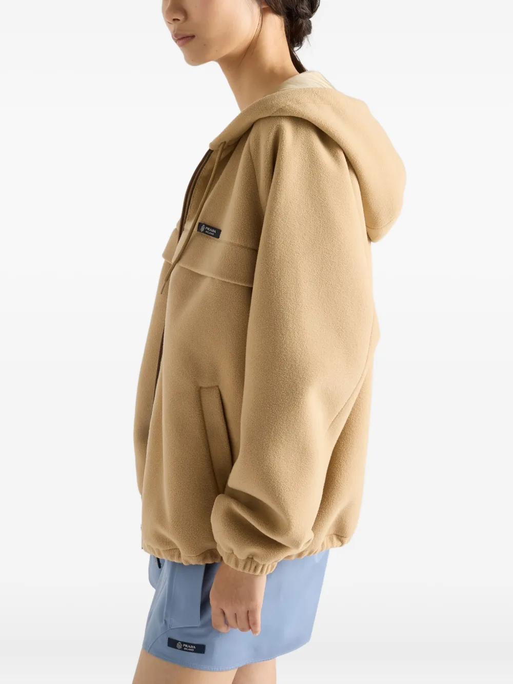 Prada Raglan jack met capuchon Beige