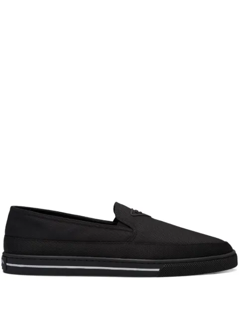 Prada Re-Nylon embossed logo slip-on trainers