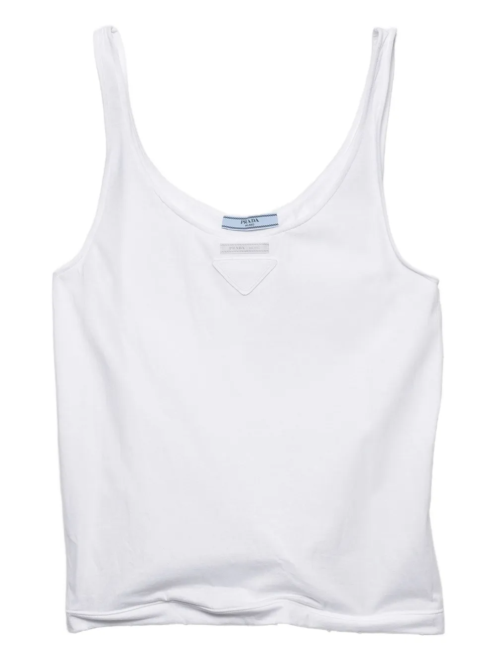 Prada thin-strap triangle-logo tank top | White | Image 1