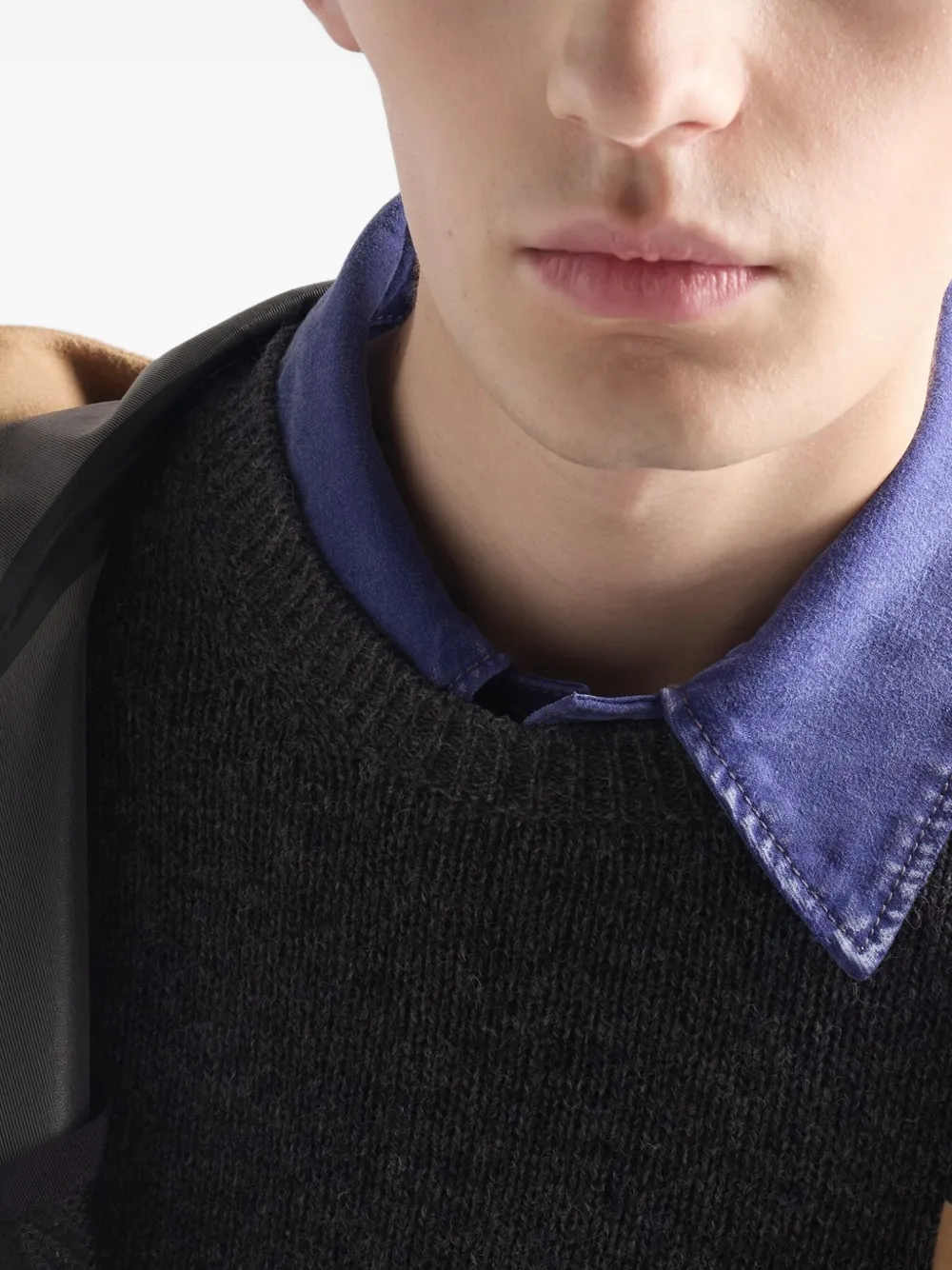 Prada Kasjmier jack met rits en capuchon Bruin