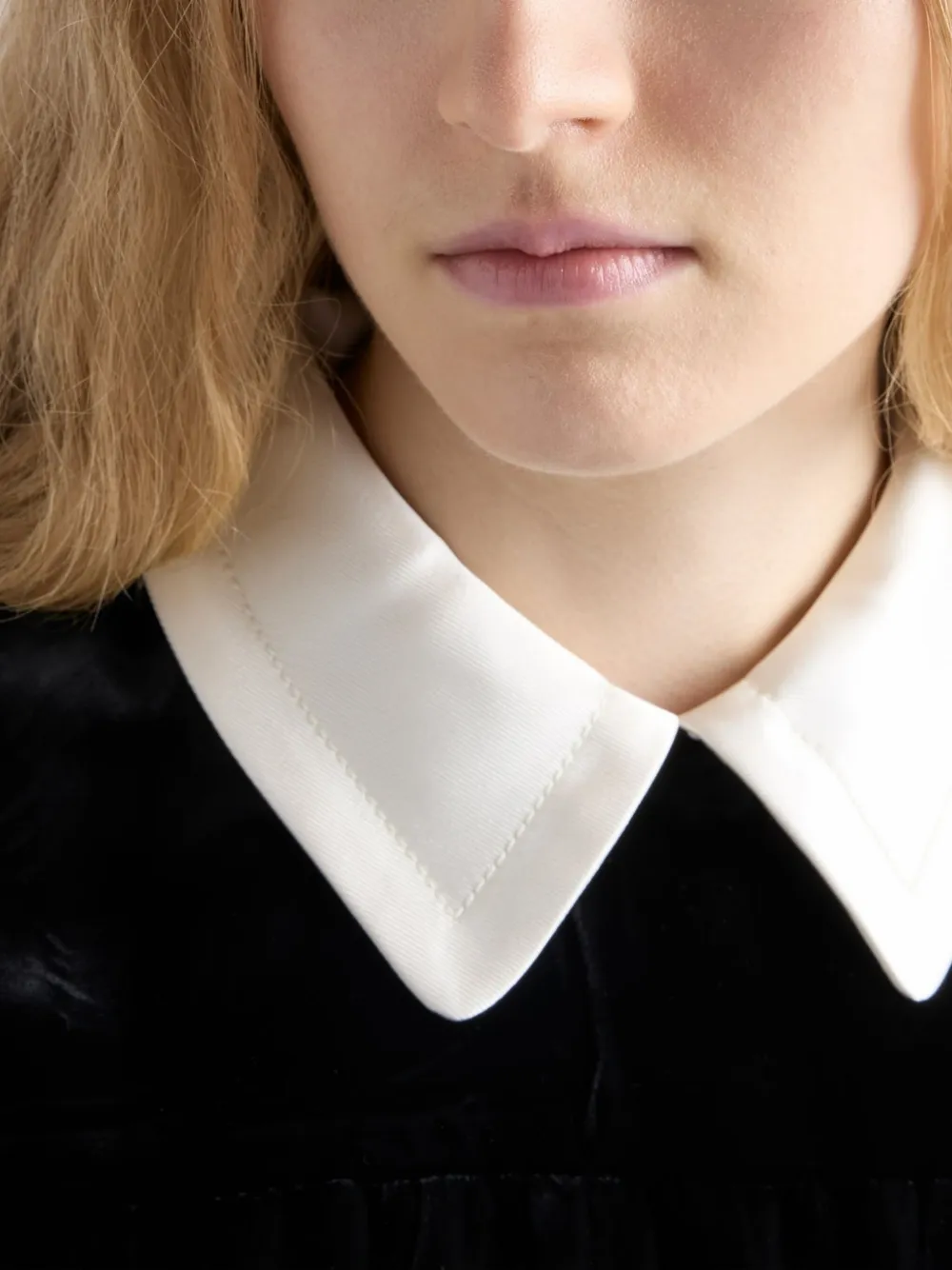 Prada Collared Mini Dress In Black