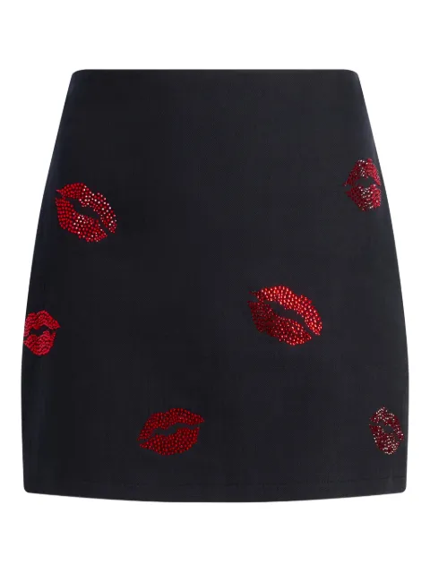 Cinq A Sept embellished denim mini skirt