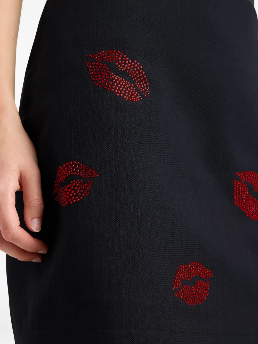 Embellished Denim Mini Skirt