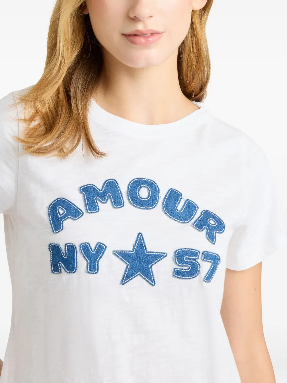 Cinq A Sept Amour 57 T-shirt met patch Wit