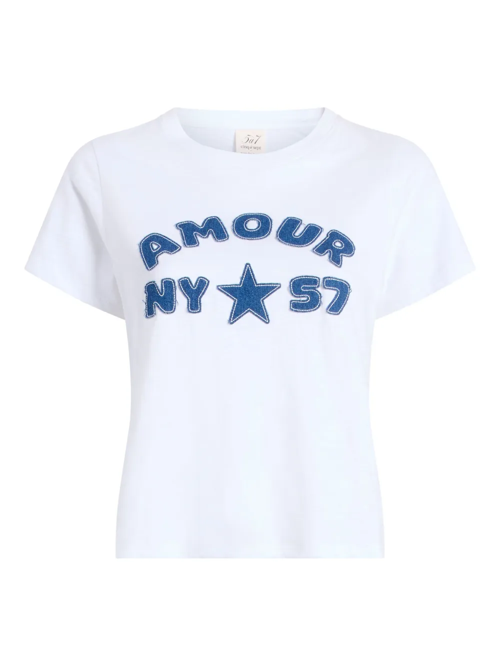 Cinq A Sept T-shirt Amour 57 con applicazione - Bianco
