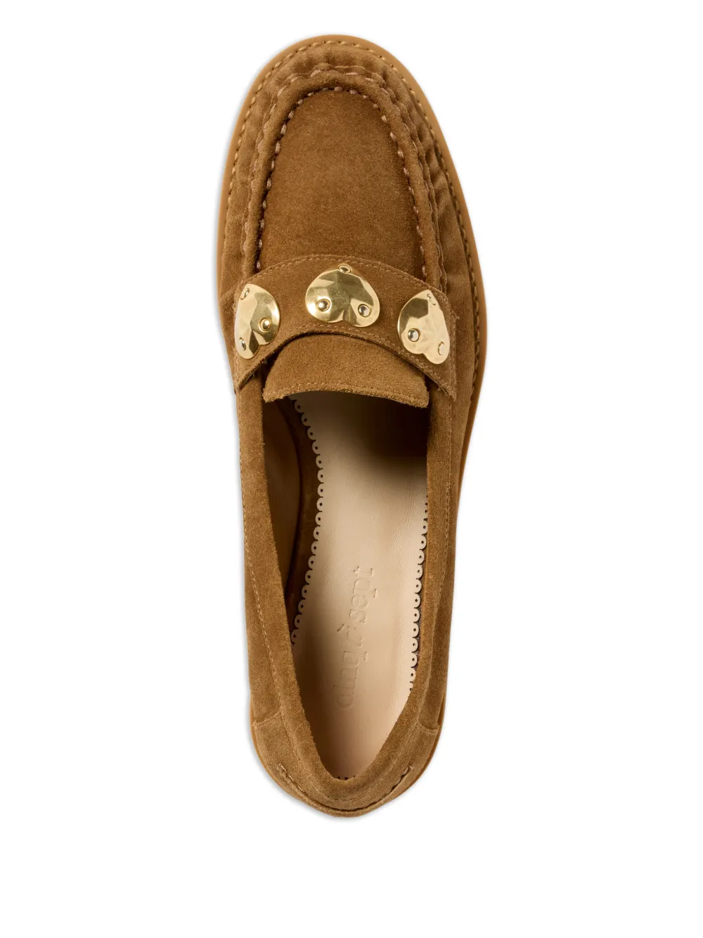  Cinq A Sept Gretta Hearts Suede Loafers - Brown 