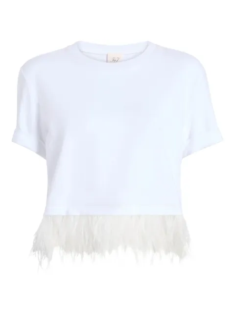 Cinq A Sept short-sleeve feather tee