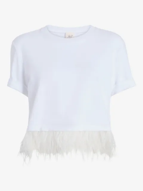 Cinq A Sept short-sleeve feather tee