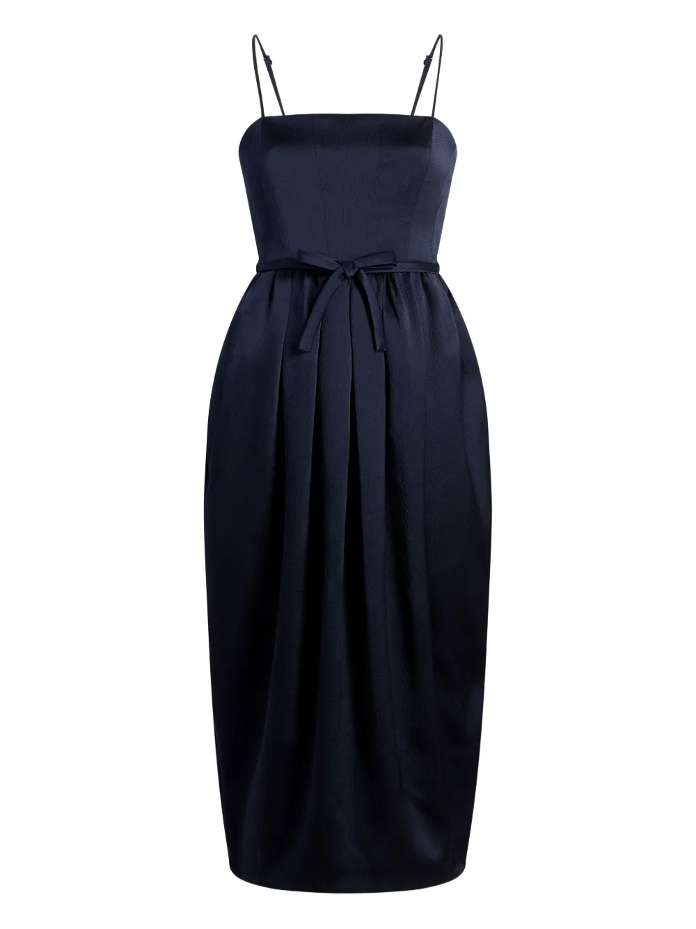 Cinq A Sept Abito con scollo quadrato e fiocco - Blu