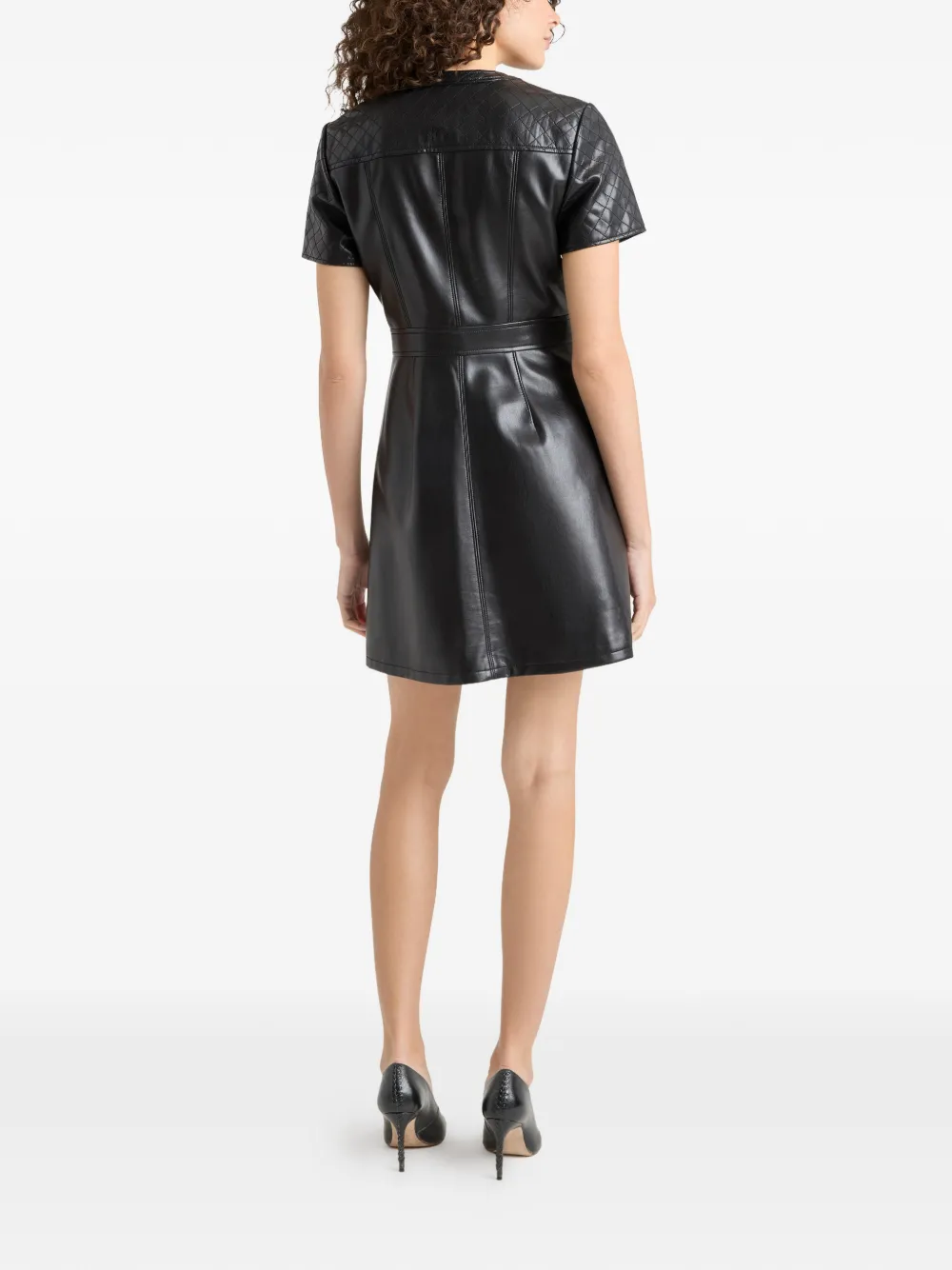 Layla Quilted Buttoned Mini Dress