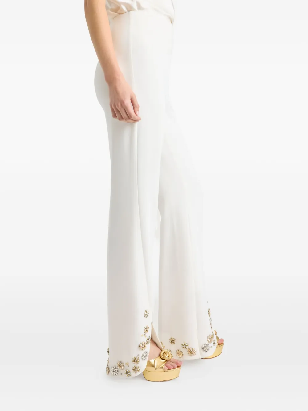Cinq A Sept Tumbling flowers split trousers | Flared & Bell-Bottom Pants | Image 2