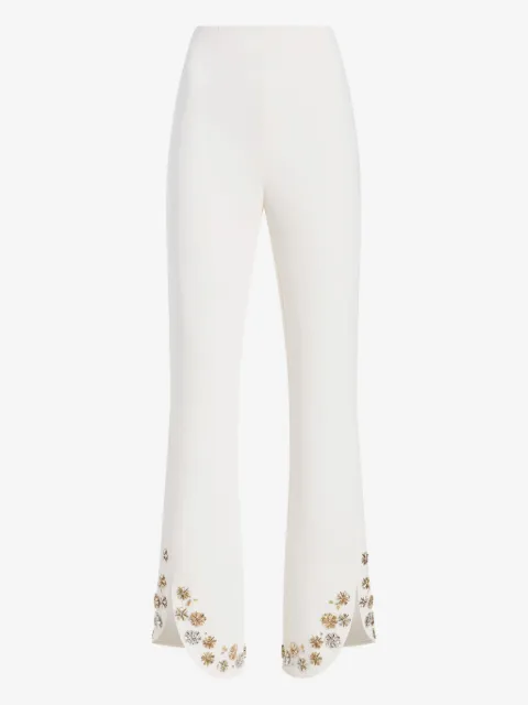 Cinq A Sept Tumbling flowers split trousers