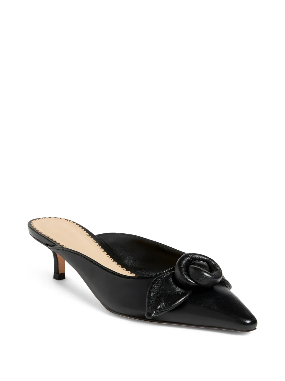 Cinq A Sept Layla muiltjes met roosdetail Zwart