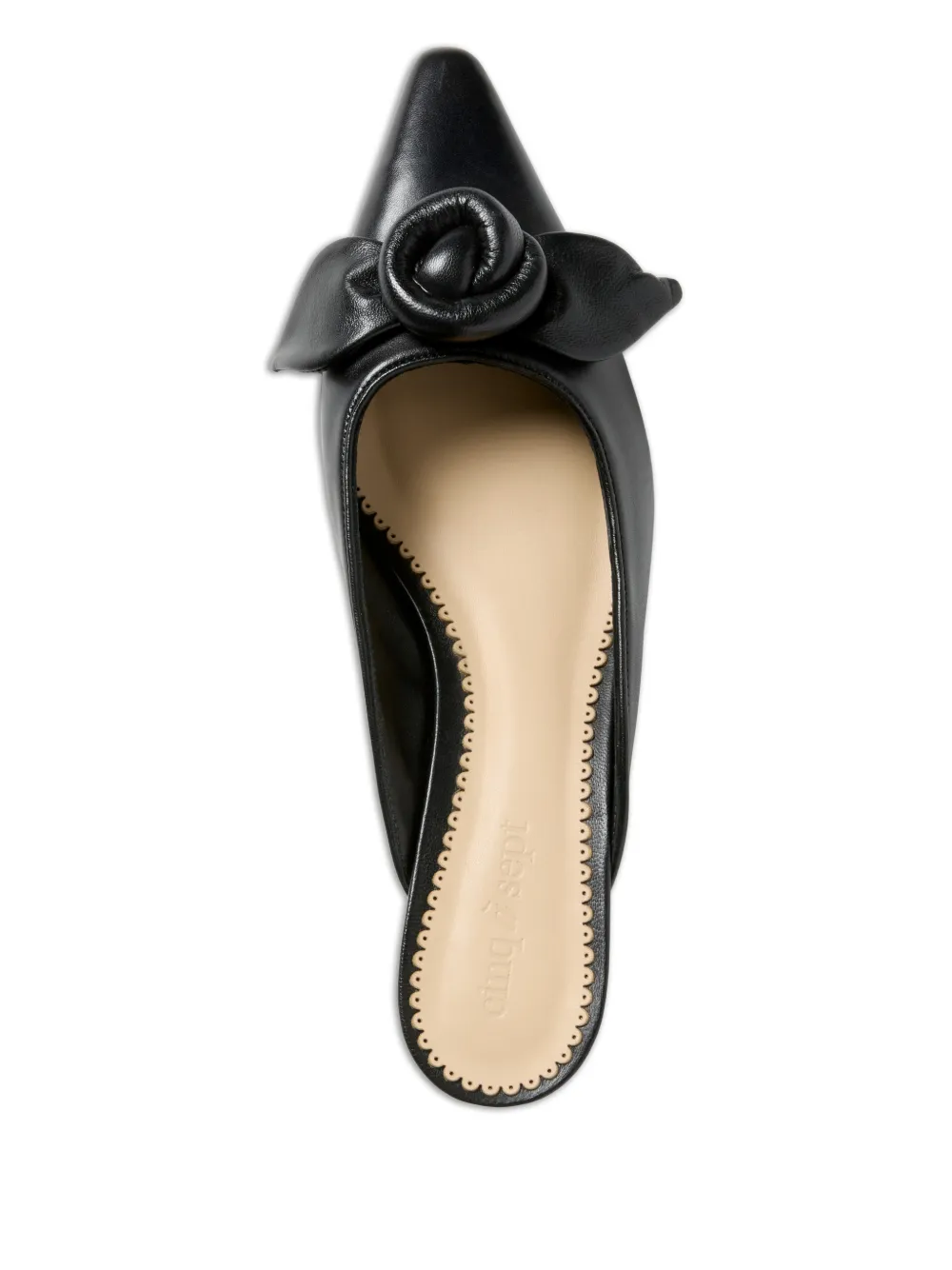 Cinq A Sept Layla muiltjes met roosdetail Zwart