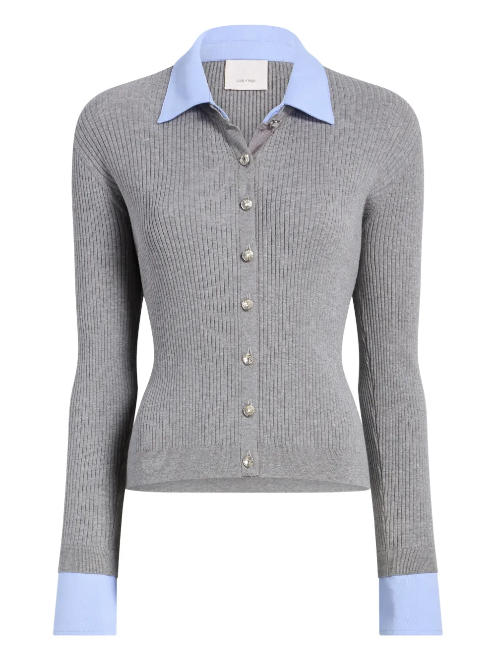 Cinq A Sept Cardigan Soma a coste - Grigio