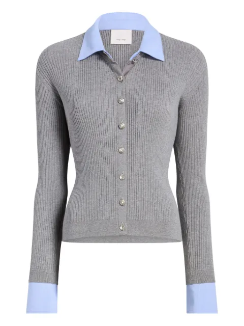 Cinq A Sept Soma ribbed buttoned cardigan