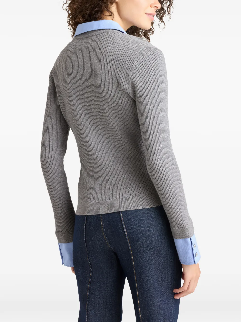  Cinq A Sept Soma Ribbed Buttoned Cardigan - Grey 