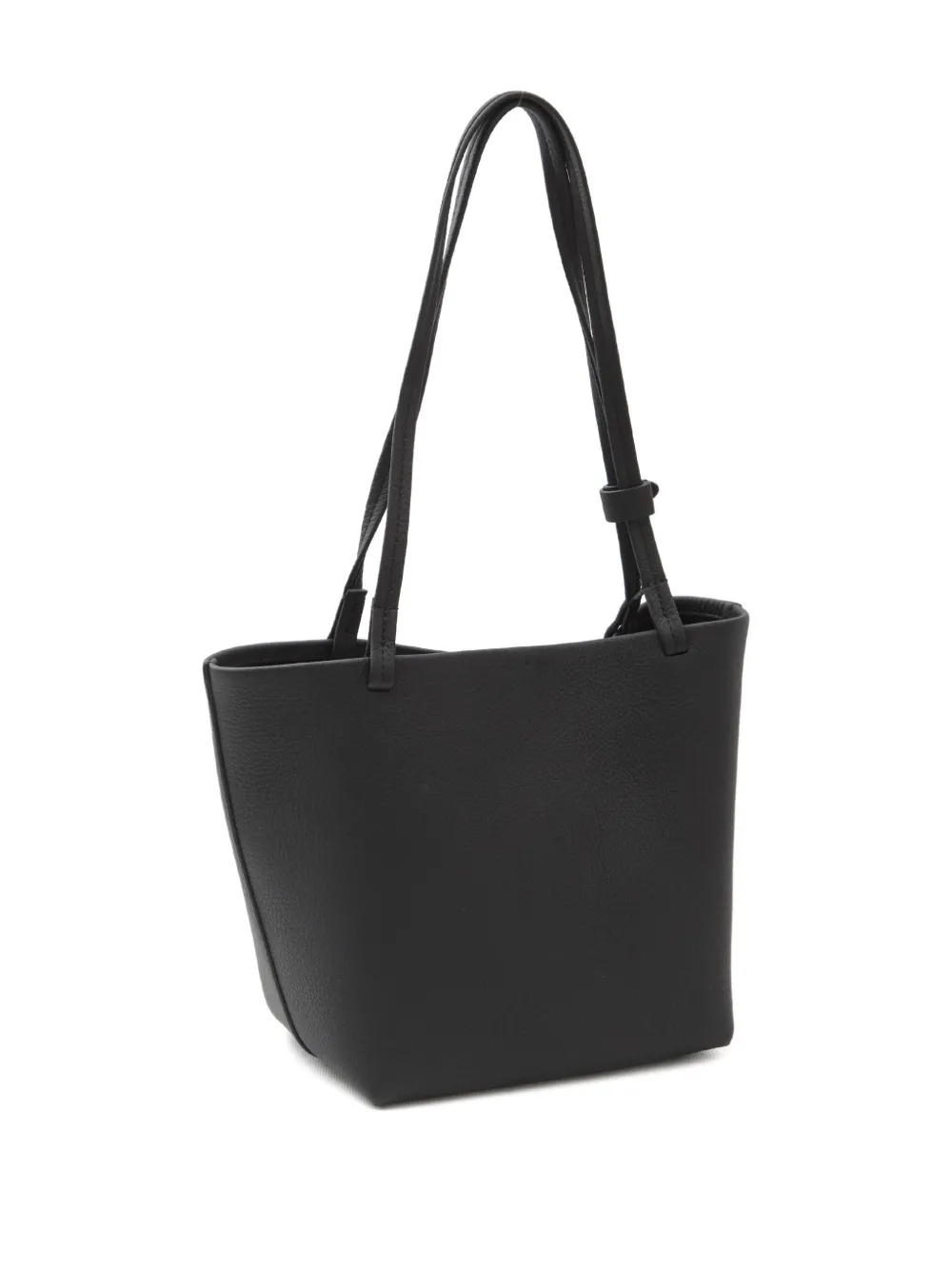 The Row medium Park leather tote bag - Zwart