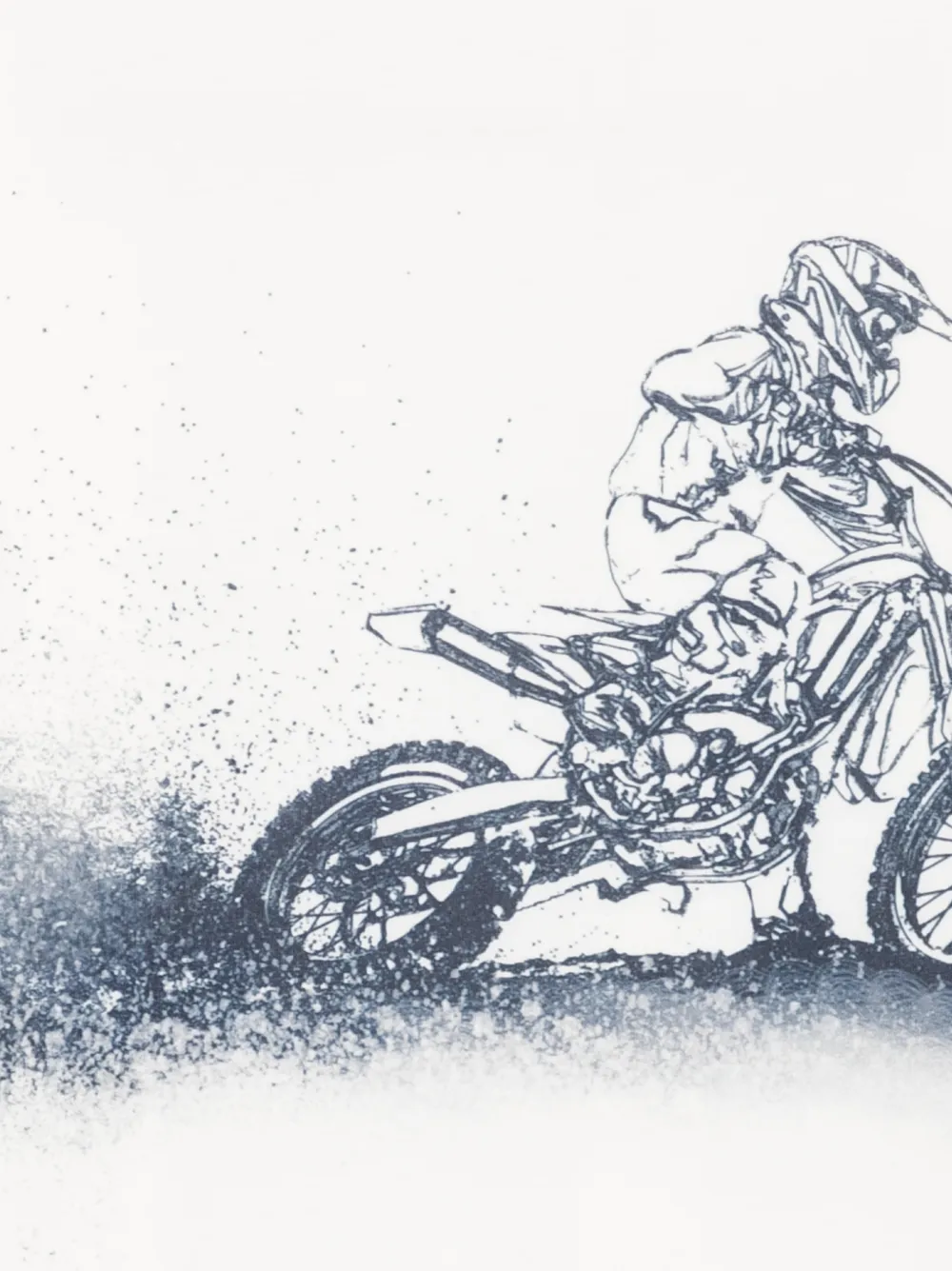 Il Gufo Motorcycle-graphic Long-sleeve T-shirt In Neutral