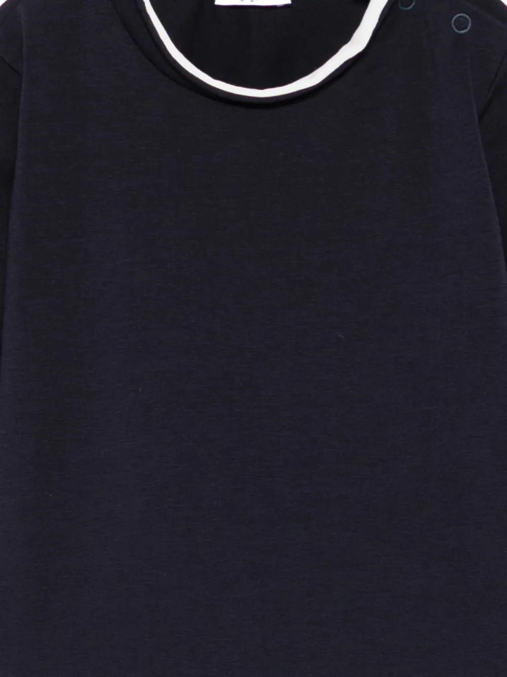 Il Gufo Button Trim-detail T-shirt In Blue