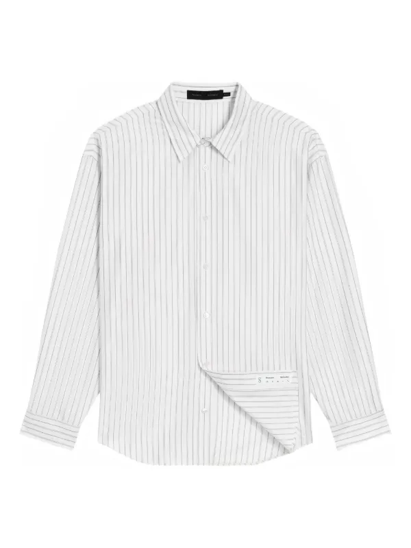 Proenza Schouler Louis Shirt in Stripe Silk in White