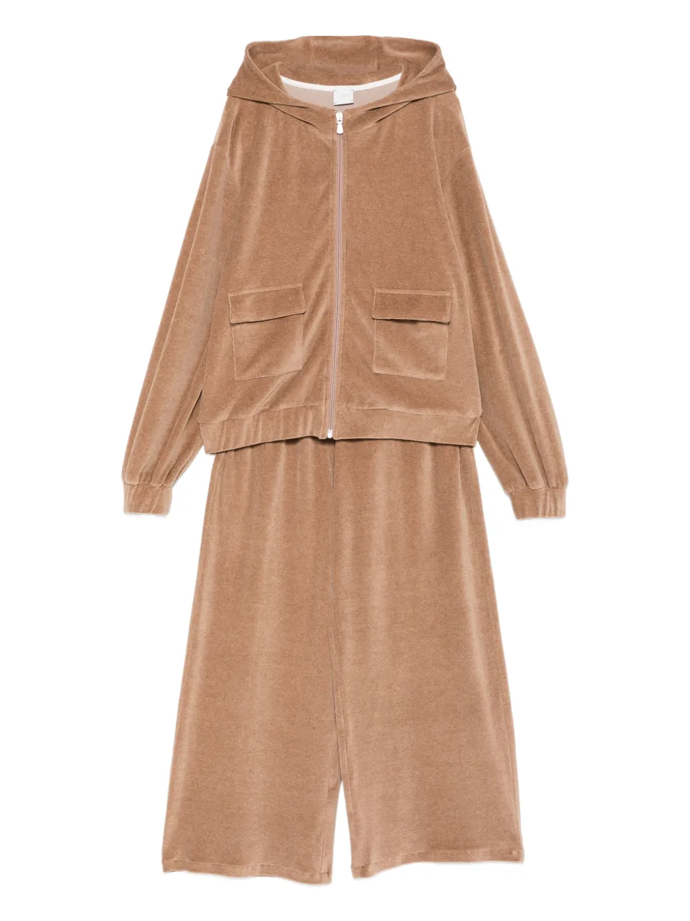 Eleventy Kids flap-ocket hooded tracksuit set | Brown | Image 1