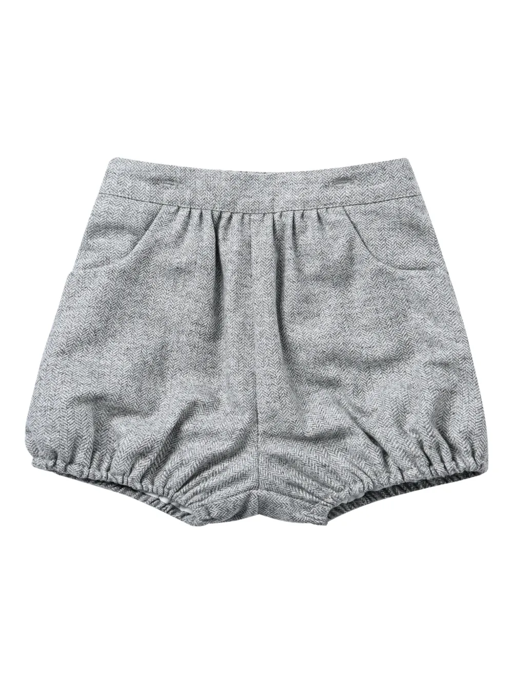 Moustache Shortsset met gesmockte tailleband Grijs