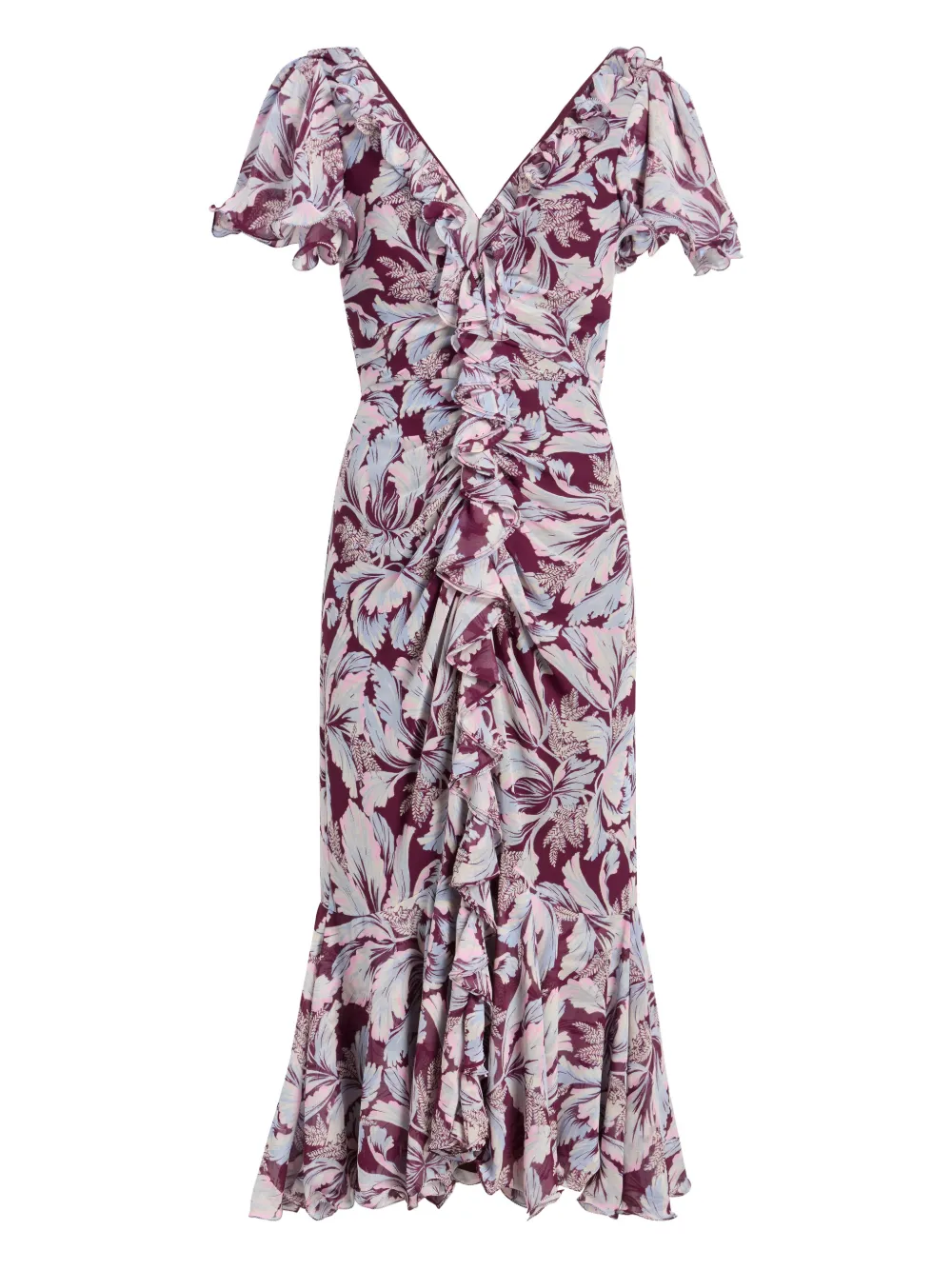 Cinq A Sept ruffled tulip midi dress - Viola