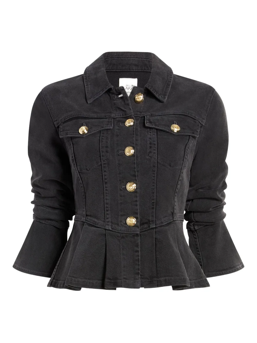 Cinq A Sept Dahlia Jeansjacke mit Knitteroptik - Schwarz