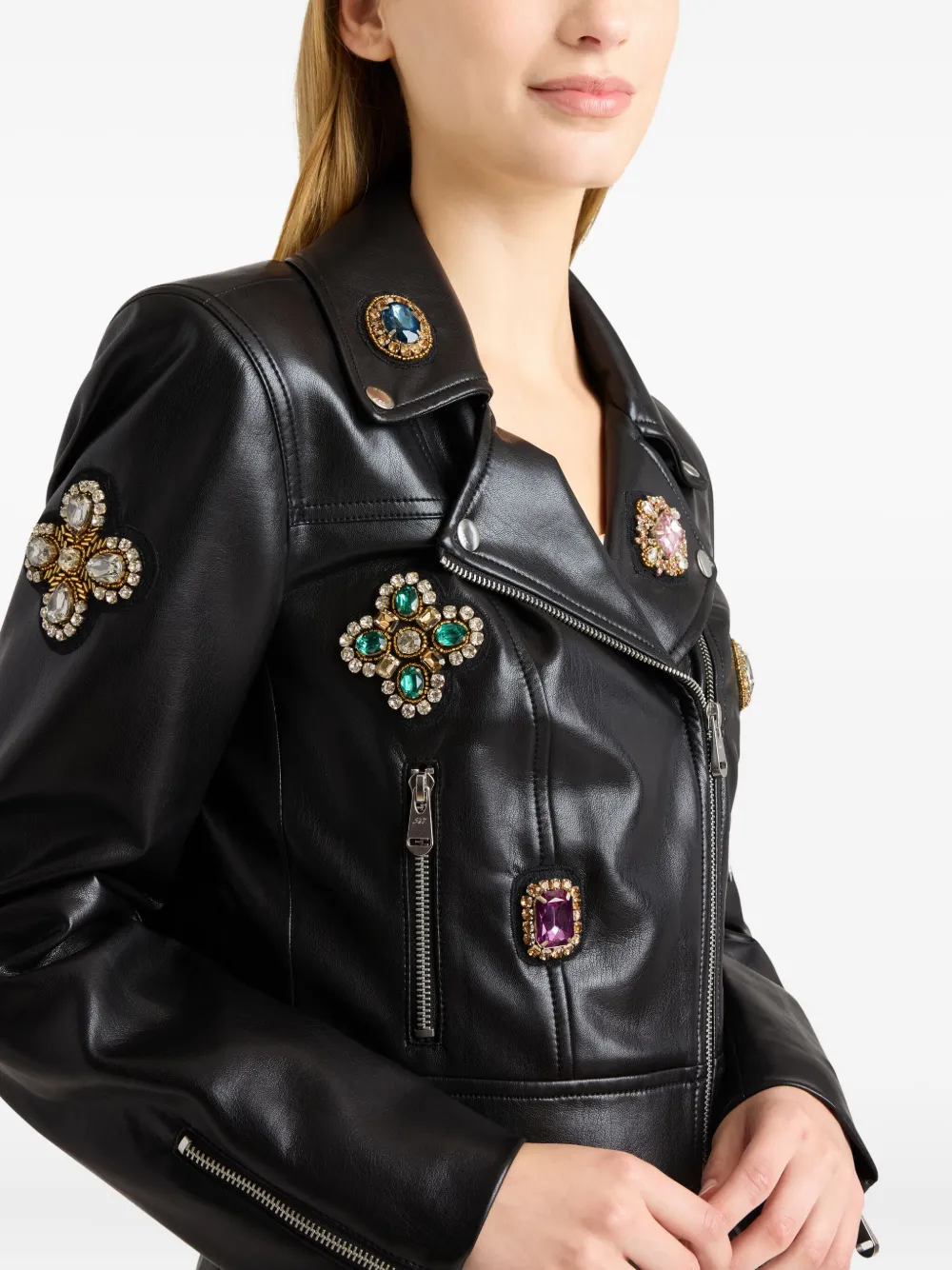  Cinq A Sept Baroque Patches Genevieve Jacket - Black 