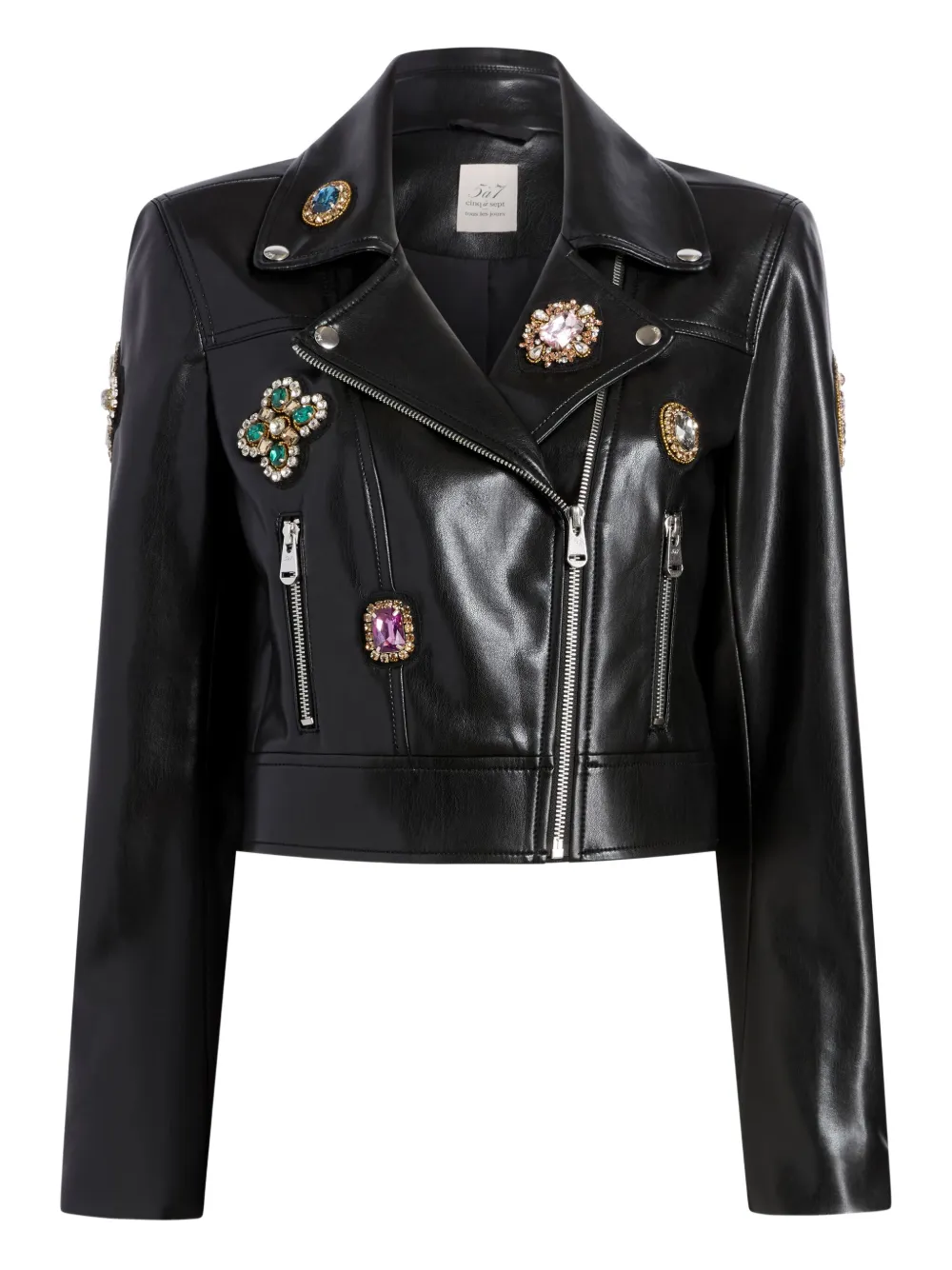 Cinq A Sept chamarra con parches Barocco | negro | Image 1