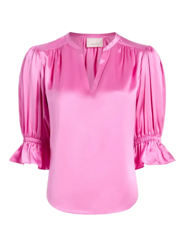 Cinq A Sept Fiona V-neck Blouse | Pink | FARFETCH