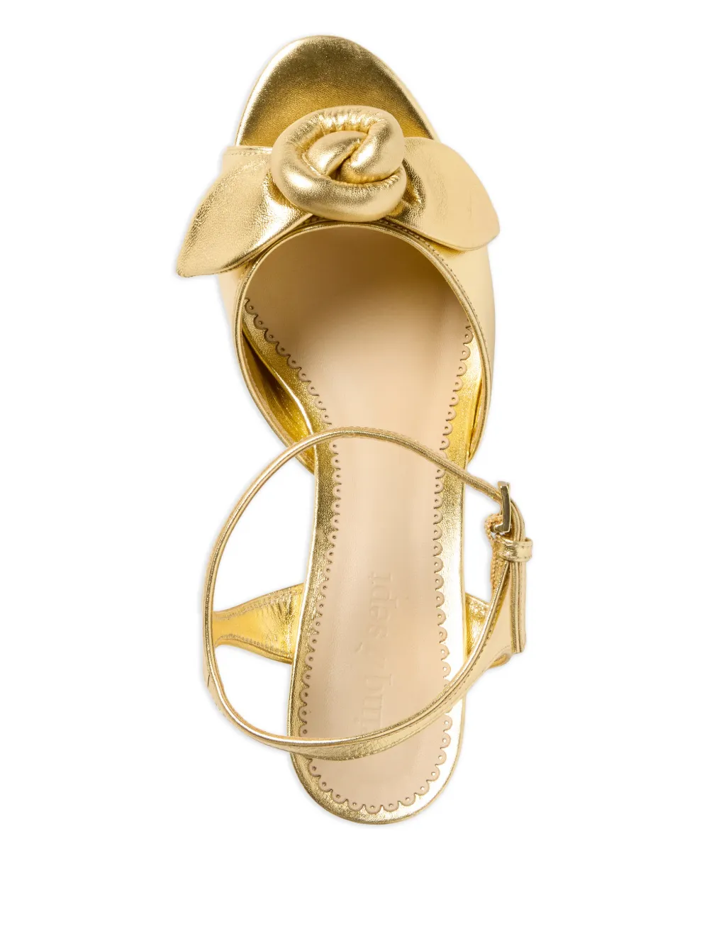 Cinq A Sept Arianna sandalen met plateauzool Goud