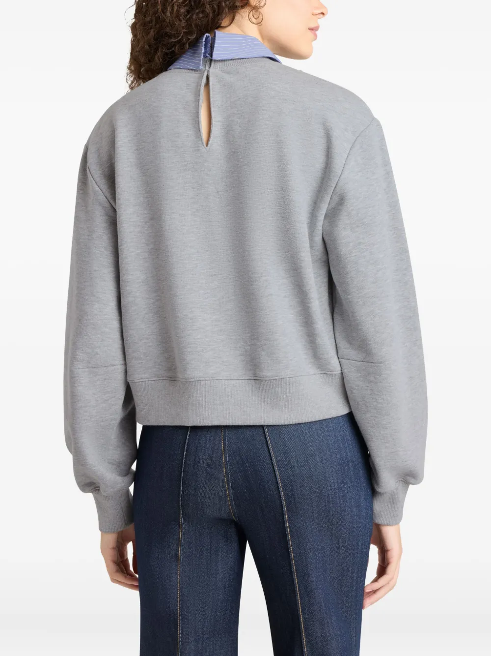 Cinq À Sept Lavina Jewel Embellished Sweatshirt In Gray