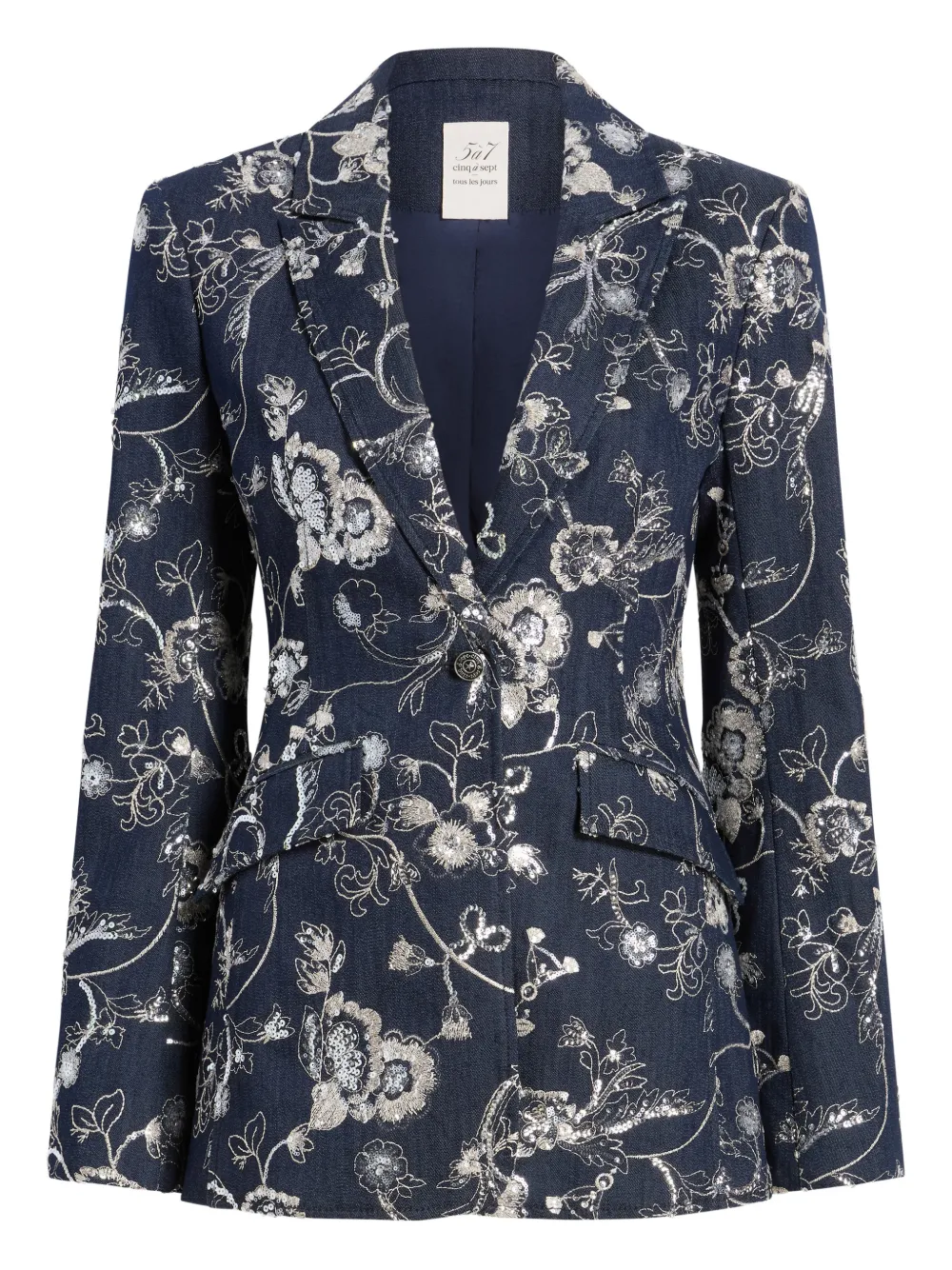 Cinq A Sept Blazer Cheyenne con ricamo - Blu
