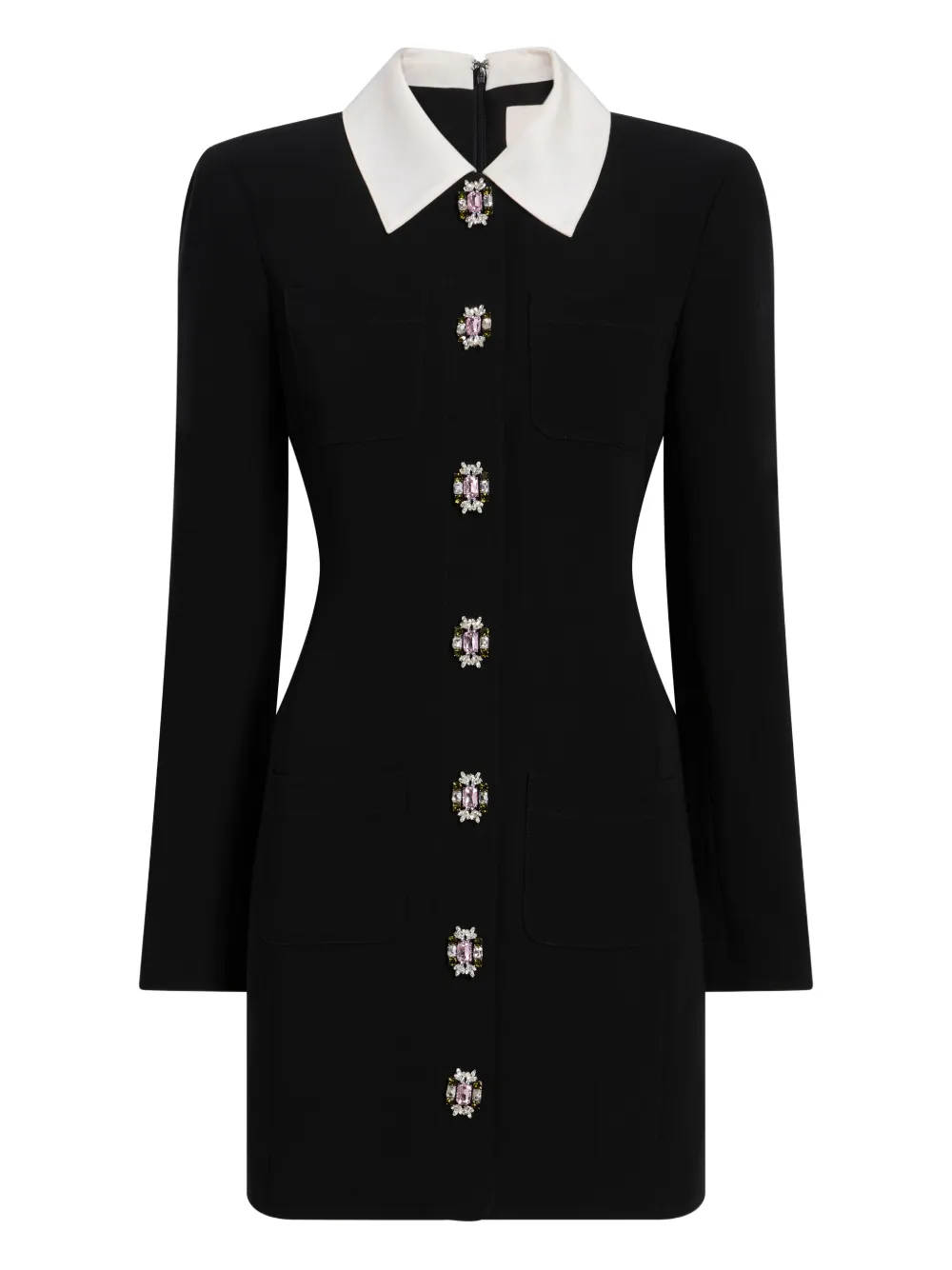 Cinq A Sept Sheryl collared embellished dress - Nero