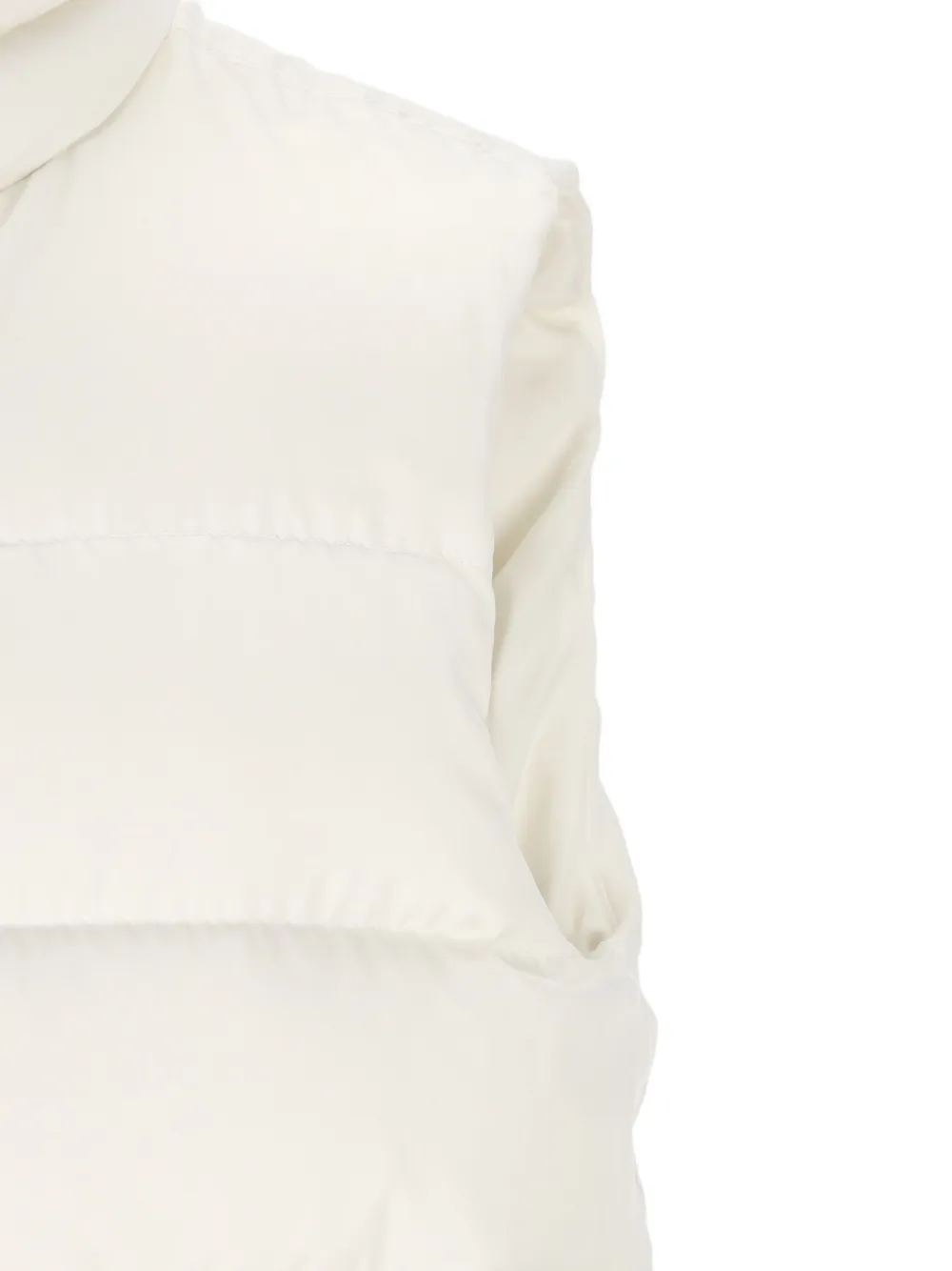 Herno Striped Quilted Down Gilet In White