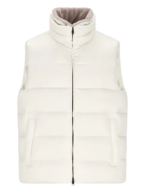 Herno striped quilted down gilet